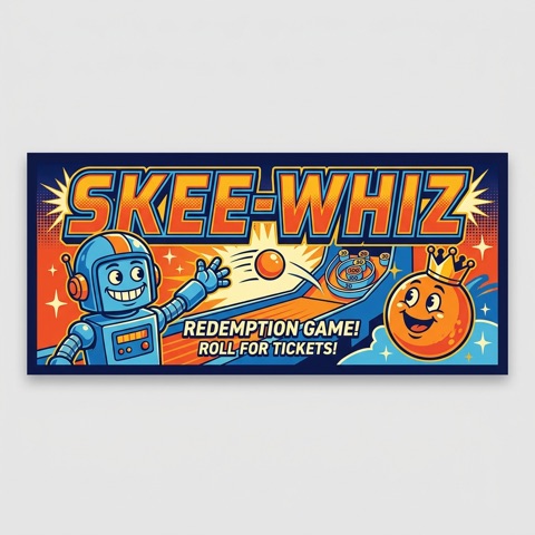 Parody marquee art from the game build — Skee-Whiz